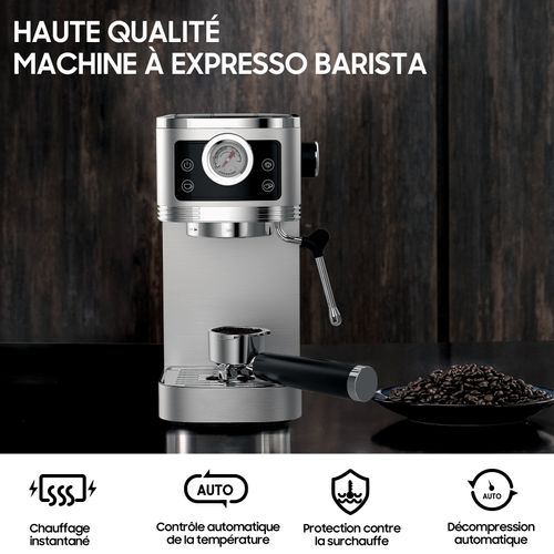 Machine à Expresso à Pompe Italienne,20 Bars, 1350w, Réservoir 1.3l