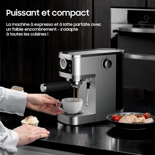 Machine à Expresso à Pompe Italienne,20 Bars, 1350w, Réservoir 1.3l