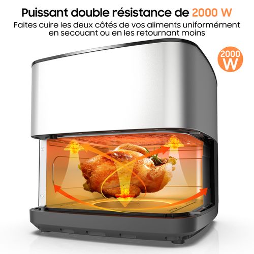 Friteuse Sans Huile 9l Air Fryer Af08010 Avec Fenêtre Visible
