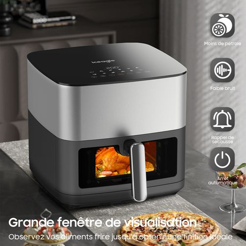 Friteuse Sans Huile 9l Air Fryer Af08010 Avec Fenêtre Visible