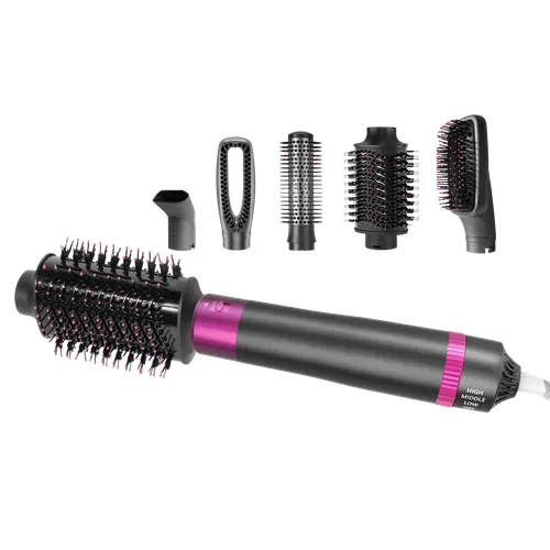 Brosse Soufflante Set 5 En 1, Brosse à Cheveux Amovible