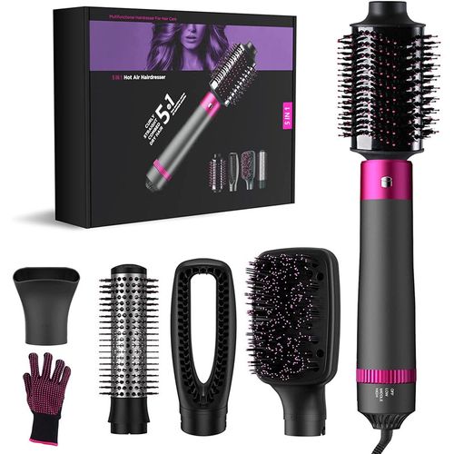 Brosse Soufflante Set 5 En 1, Brosse à Cheveux Amovible