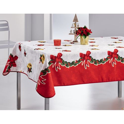 Nappe De Noël MCTISSUS Clochettes Anti-tache - 3m X 1m48 - 100% Polyester