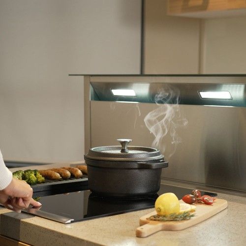 Hotte De Plan De Travail Rahp9x 90 Cm Inox Et Verre