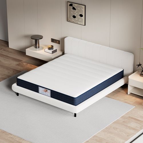 Ensemble Matelas à Ressorts 140x190cm, Epaisseur 22cm + sommier déco