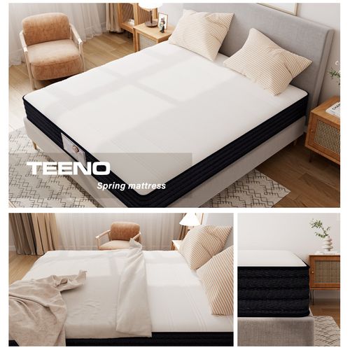 Ensemble Matelas à Ressorts 140x190cm, Epaisseur 22cm + sommier déco
