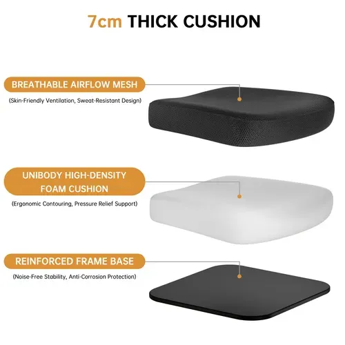 Fauteuil Gaming Ergonomique Avec Appui-tête, Accoudoirs Et Hauteur Réglables - Noir