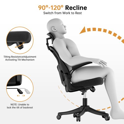 Fauteuil Gaming Ergonomique Avec Appui-tête, Accoudoirs Et Hauteur Réglables - Noir