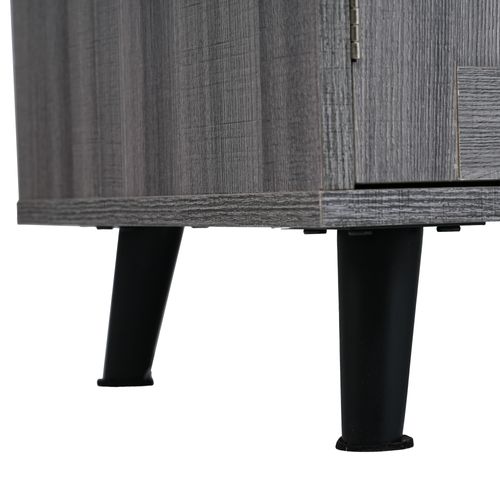 Îlot De Cuisine Roulant Avec Rallonge Rabattable - 3 Tiroirs + Rangements - Finition Bleu Clair