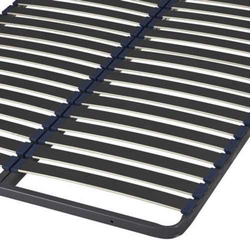 Sommier à Lattes + Pieds 120x190 C39 - 36 Lattes Bois - Fabrication Française