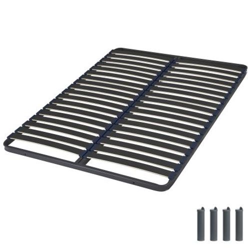 Sommier à Lattes + Pieds 120x190 C39 - 36 Lattes Bois - Fabrication Française