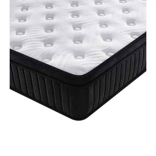 Matelas Ressorts Ensachés 180x200 Cm SOMNIAE , Accueil Mémoire De Forme, 30 Cm D'épaisseur, Noir