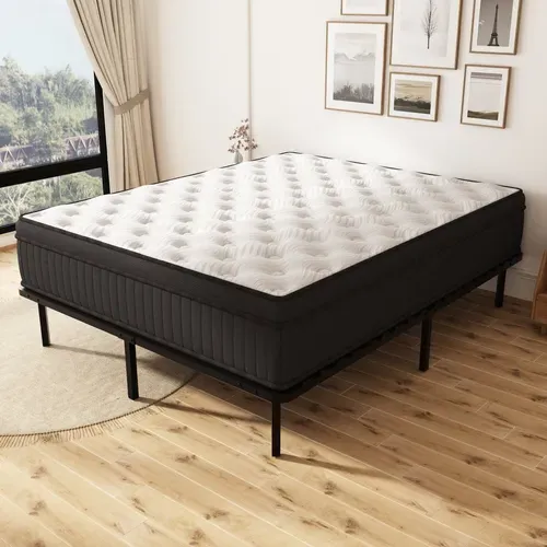 Ensemble Matelas Ressorts 120x190 cm, Accueil Mémoire De Forme, Epaisseur 30 cm + sommier