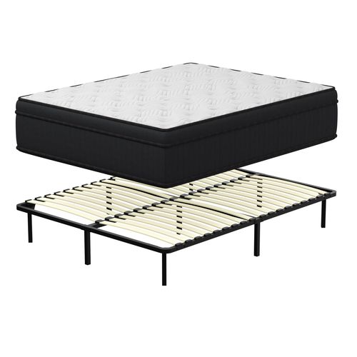Ensemble Matelas Ressorts 120x190 cm, Accueil Mémoire De Forme, Epaisseur 30 cm + sommier
