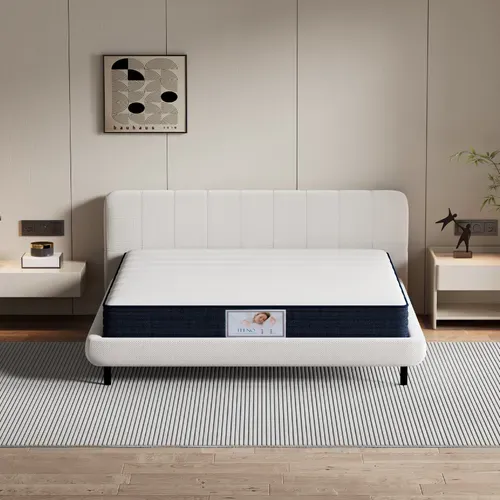 Matelas à Ressorts 140 X 190 Cm  - Épaisseur 22 Cm, Blanc