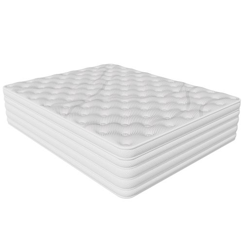 Matelas Hybride 140x200 cm Accueil mémoire de forme, Fermeté Moyenne H3/h4 - Epaisseur 32 cm