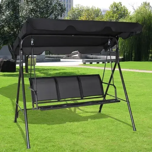 Chaise Longue 3 Places Balancelle Jardin Balançoire Banc Jardin Balançoire à Bascule Banc