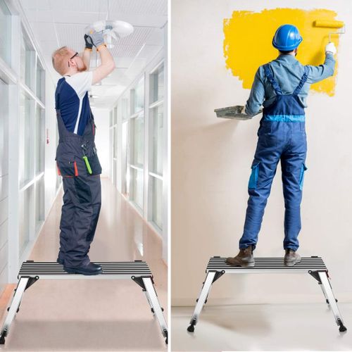 Plateforme De Travail Pliable Avec Serrures De Sécurité, Antidérapante 126 X 30 X 49,5cm