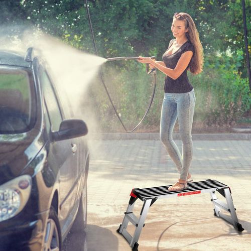 Plateforme De Travail Pliable Avec Serrures De Sécurité, Antidérapante 126 X 30 X 49,5cm