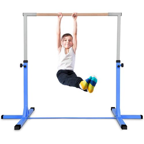 Barre De Gymnastique Hauteur En Acier Réglable De 91 à 150cm Capacité De Poids 100kg,Bleu
