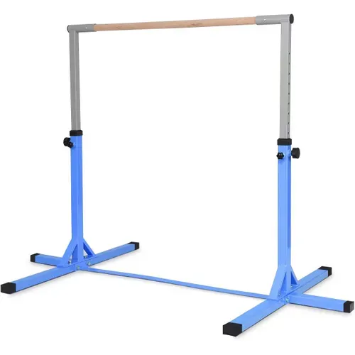 Barre De Gymnastique Hauteur En Acier Réglable De 91 à 150cm Capacité De Poids 100kg,Bleu