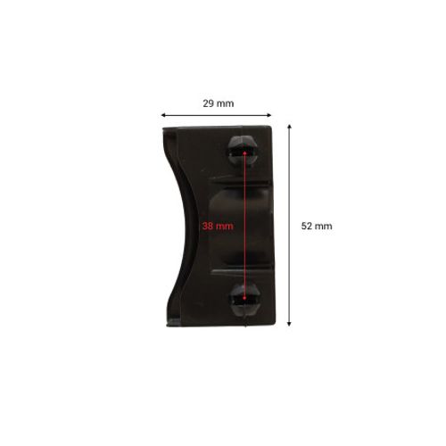 Lot De 10 Embouts Noir Pour Lattes 48 X 8 Mm