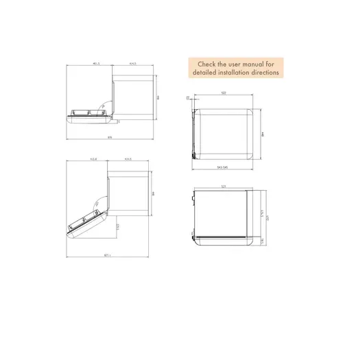 Chatel Mini Cube Réfrigérateur Rétro Rouge 46 litres Linarie Avec Congélateur Intégré LK48MBRED