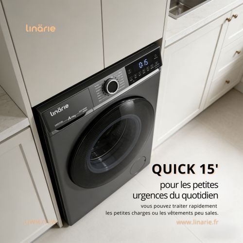 Lave-linge Hublot Ljwm1014g Gris 10kg 1400 Tours Moteur Induction 14 Programmes et Vapeur Classe A