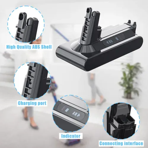 Batterie Pour Dyson Aspirateurs V10 Sv12, 3900mah