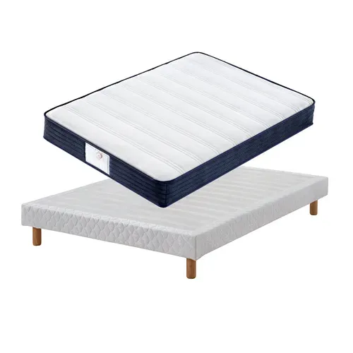 Ensemble Matelas ressort 160x200 cm Epaisseur 22 cm + Sommier tapissier