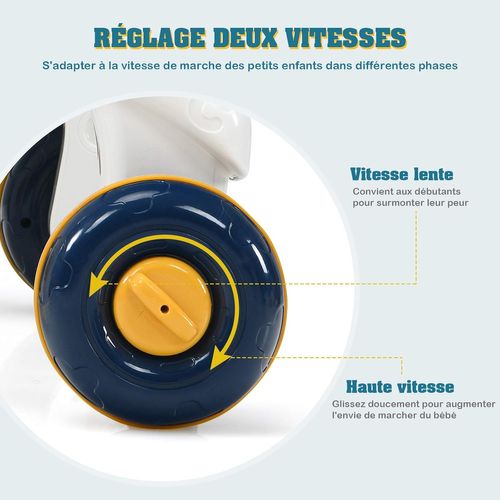 3 En 1 Trotteur Pour Apprendre à Marcher Pousseur Pour Enfants Avec Lumière Et Musique
