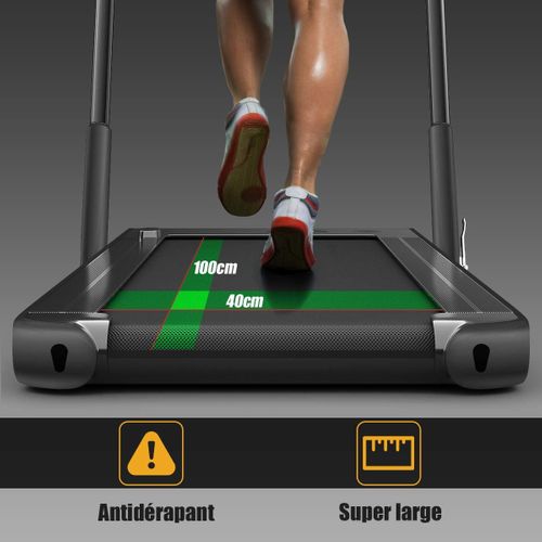 Tapis De Course Electrique Pliable 2 En 1 Contrôlé Par App 12 Km/h