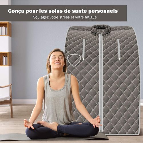 Cabine De Sauna Portable Pliable 3l Avec Télécommande, 9 Options De Minuterie