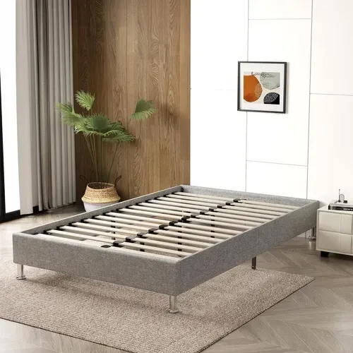 Ensemble 160x200cm Matelas à Ressorts Epaisseur 30 cm + Cadre De Lit Capitonné
