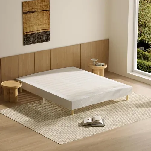 Ensemble Matelas Mousse + Sommier tapissier 140x190 Cm épaisseur 32cm