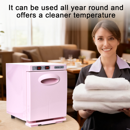 Chauffe-serviettes 5l Température Élevée 82° Sèche-serviettes Uv Pour Salons De Beauté Spas Rose