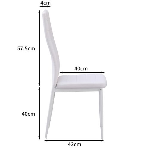 Ensemble De 6 Chaises De Salle à Manger, Chaise De Bureau Blanche