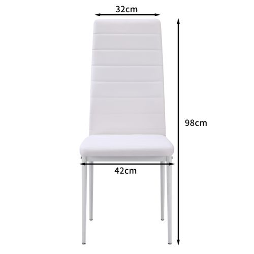Ensemble De 6 Chaises De Salle à Manger, Chaise De Bureau Blanche