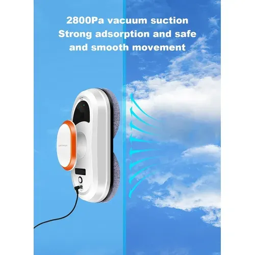 Robot Nettoyeur De Vitres Hcr-09, Aspiration 2800 Pa, 3 Modes De Nettoyage