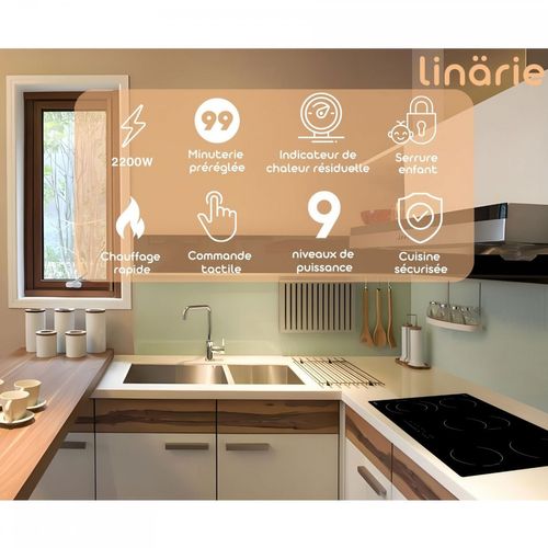 Plaque Vitrocéramique Encastrable Linarie Lin90c5z 5 Zones