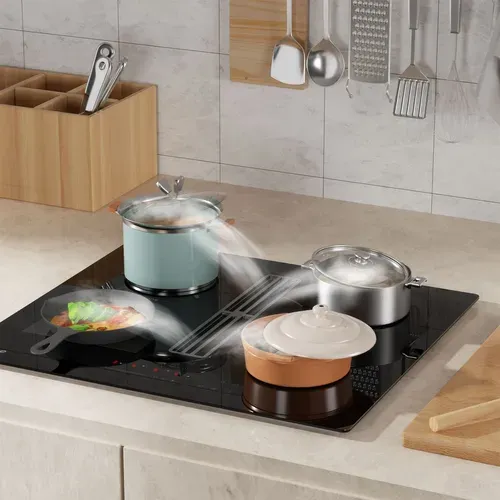 Table Induction Aspirante Linarie Tulle Lin60dai1f2z 4 Foyers Dont 1 Flex Zone - Encastrable 60 Cm