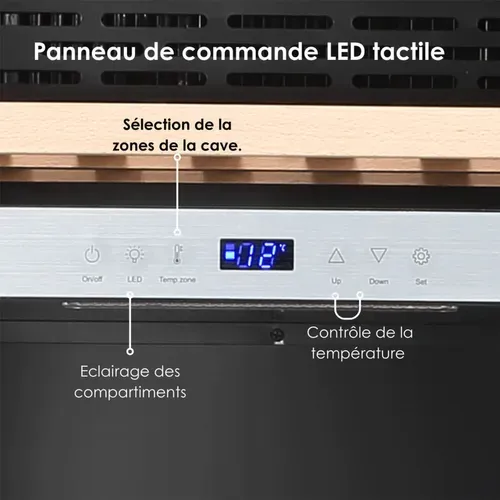 Cave à Vin Multi-températures 3 Zones Lecépage Agk1403zpvx 140 Bouteilles