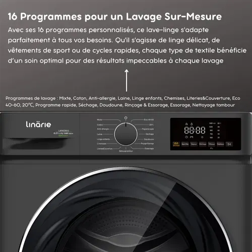 Lave-linge Séchant Linarie Luynes Lmwd106g Lavage 10kg Séchage 6kg