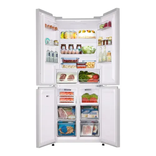 Réfrigérateur Congélateur 4 Portes Lscd430mir 418 Litres Meribel Verre Miroir Fumé