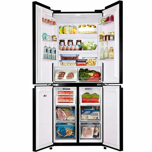 Réfrigérateur Congélateur Multi-portes Lscd430black 418 Litres - Verre Noir
