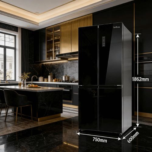 Réfrigérateur Congélateur Multi-portes Lscd430black 418 Litres - Verre Noir