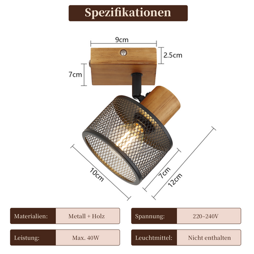 Spot De Plafond Noir Vintage Spot En Bois E14 Pour Cuisine Et Salon BUT — free download