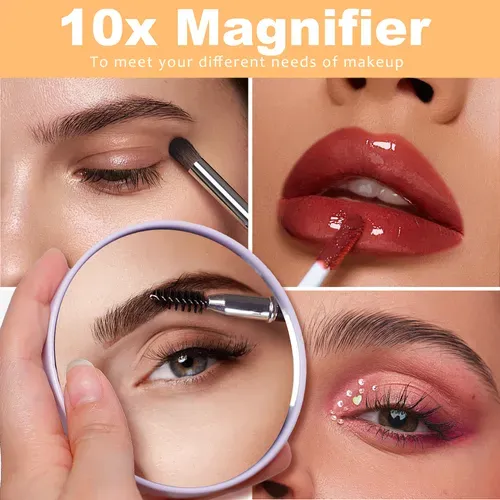 Miroir de maquillage hollywood coiffeuse mural avec lumineux 58x46cm