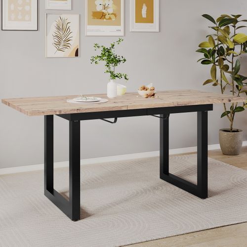 Table à Manger Extensible à Allonge Papillon Intégrée