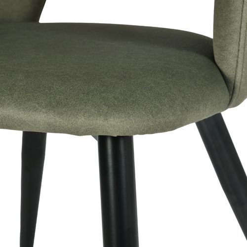 Table Salle à Manger Extensible Avec 6 Chaises Design Ensemble De 7 Meubles, Noir + Vert